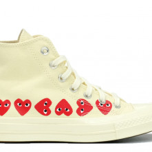 CONVERSE CHUCK 70 HI X COMME DES GARCONS MULTI HEART WHITE | Level Up