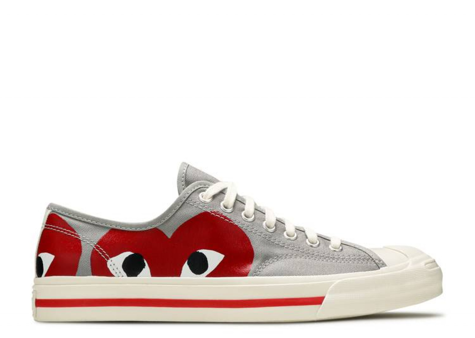 Converse Jack Purcell Comme Des Garcons PLAY Grey Red image 1