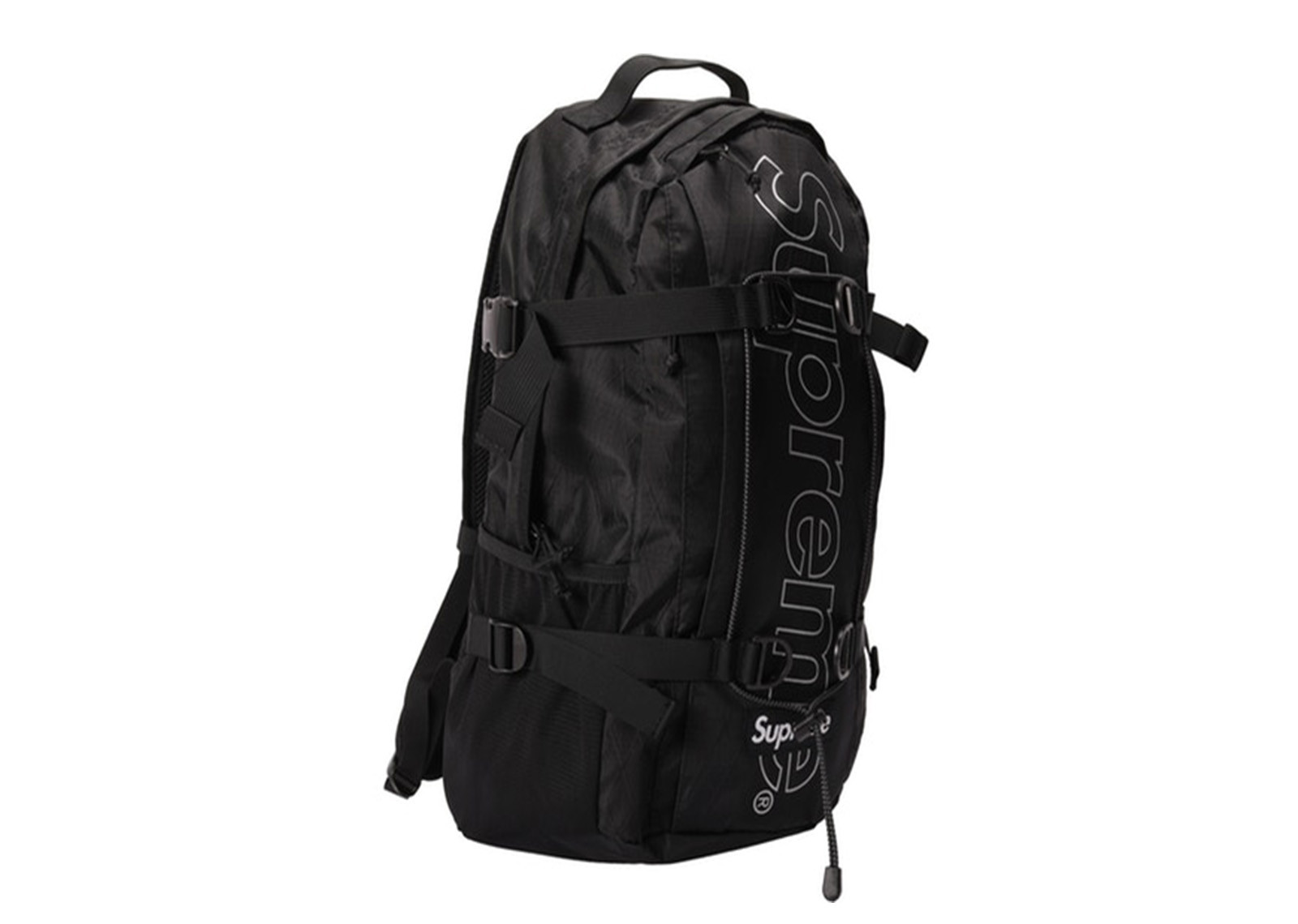 black and white supreme backpack