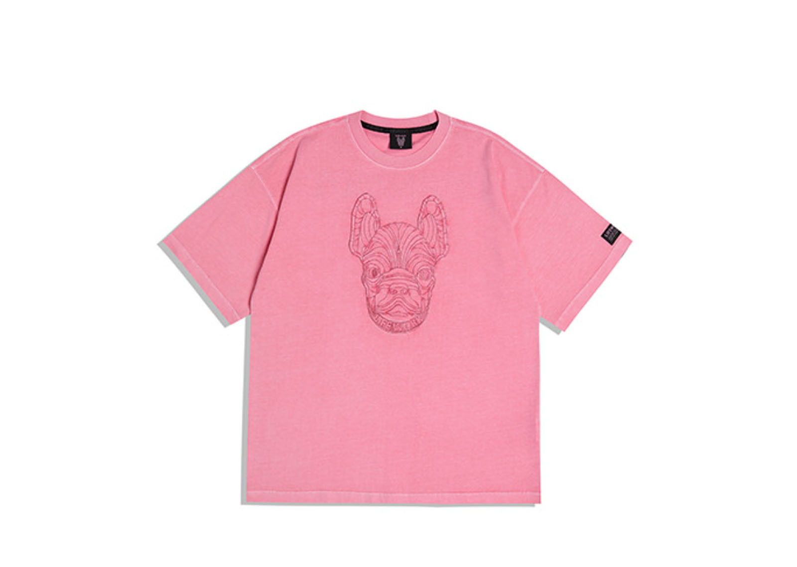 LIFEWORK KOREA PIGMENT EMBROIDERY SHORT SLEEVE PINK image 1