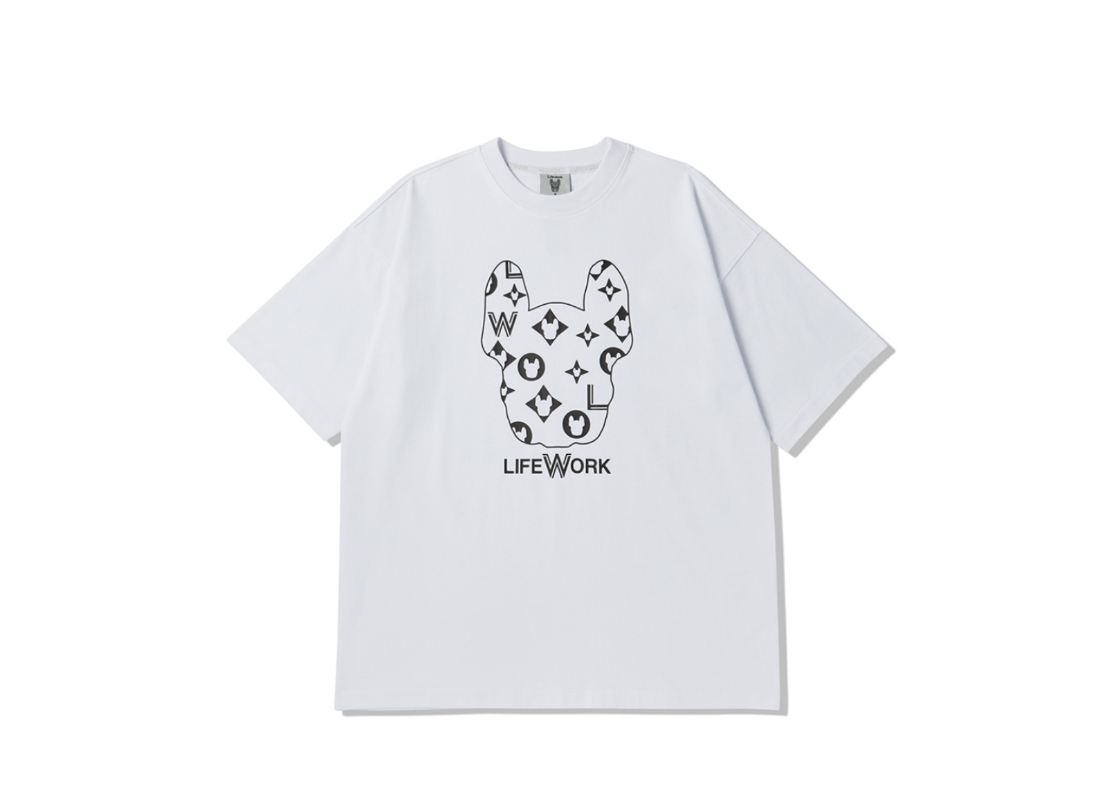 LIFEWORK KOREA MONOGRAM LW LADOK WHITE TEE image 1