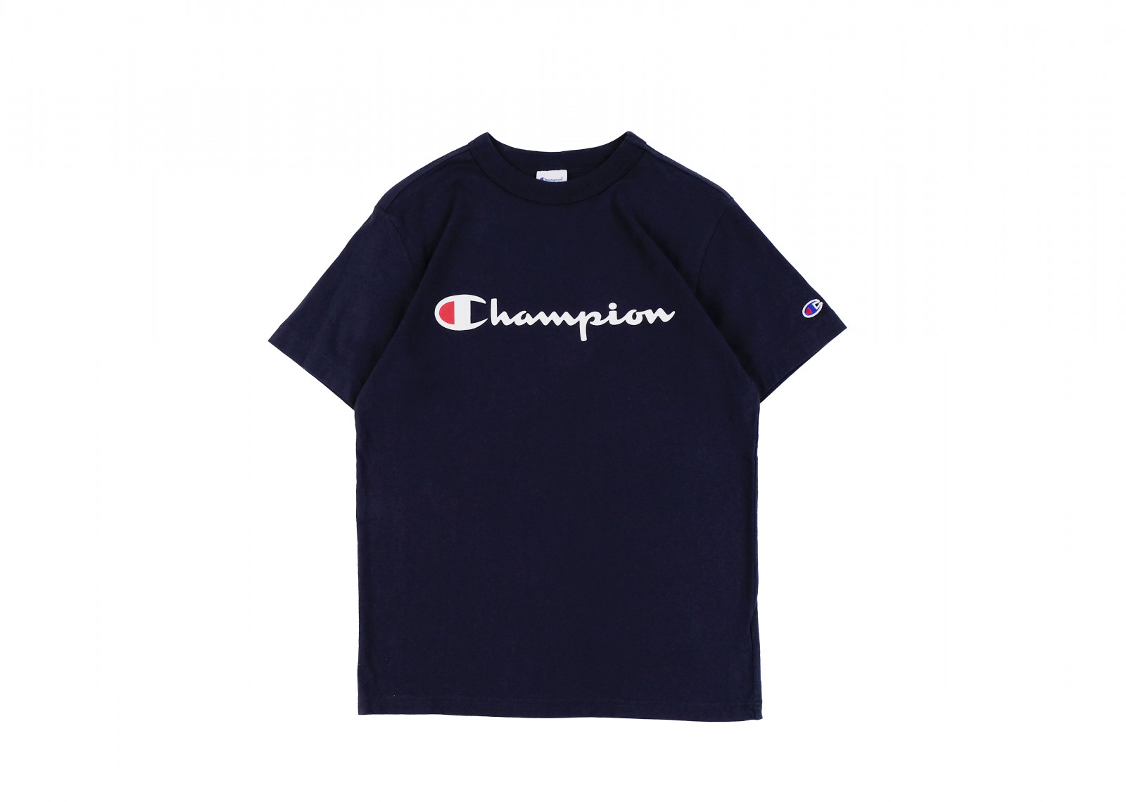 CHAMPION SCRIPT LOGO NAVY TEE image 1