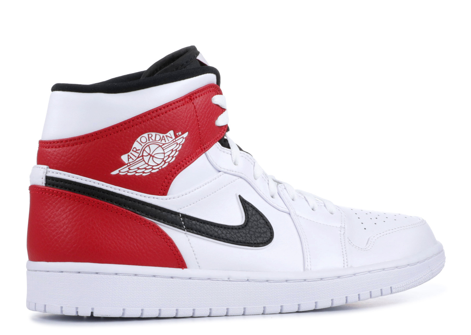 AIR JORDAN 1 MID WHITE RED (GS) image 3