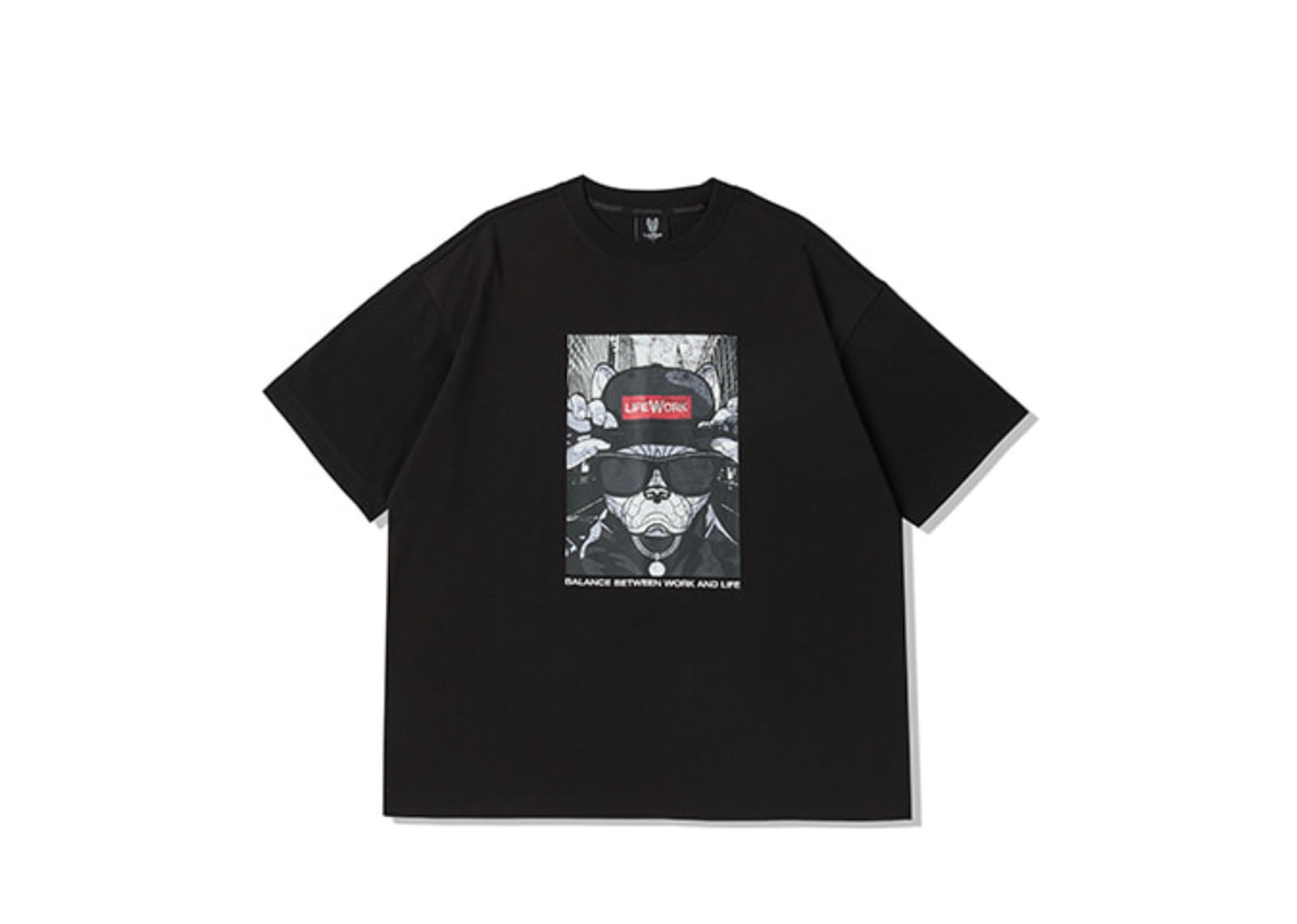 LIFEWORK KOREA SNAP HIPDOG SHORT SLEEVE BLACK image 1