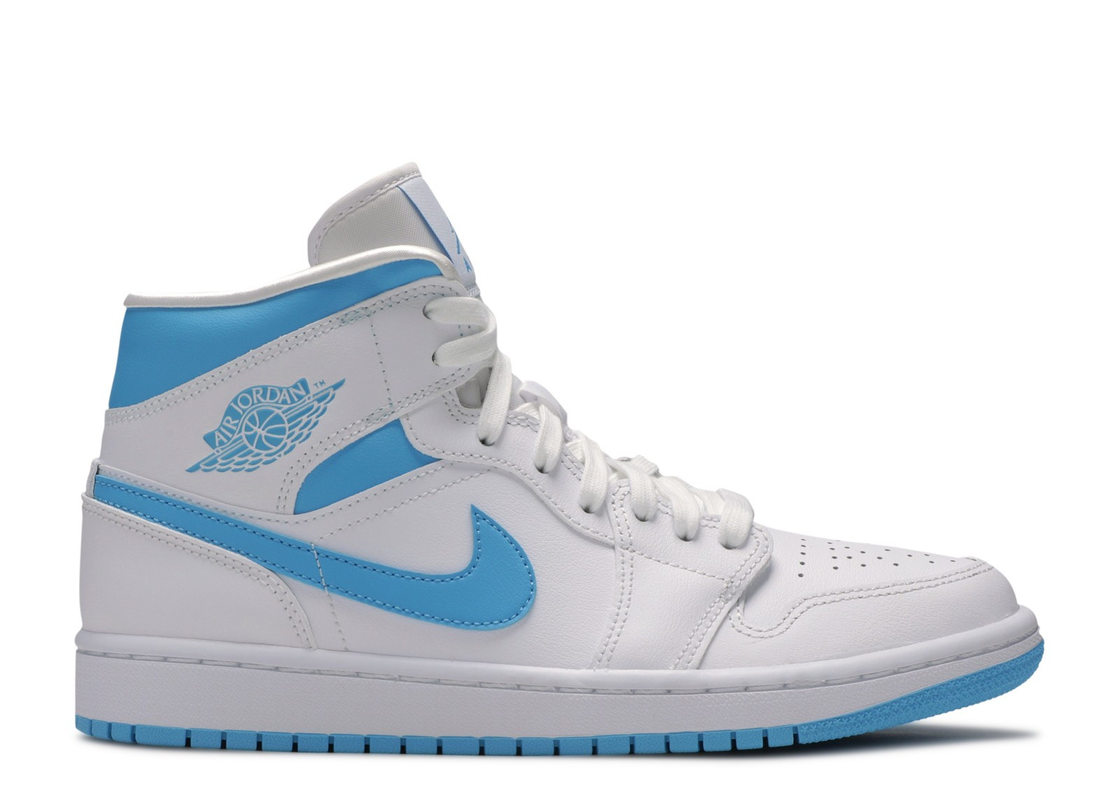 AIR JORDAN 1 MID WHITE UNC (W) image 1