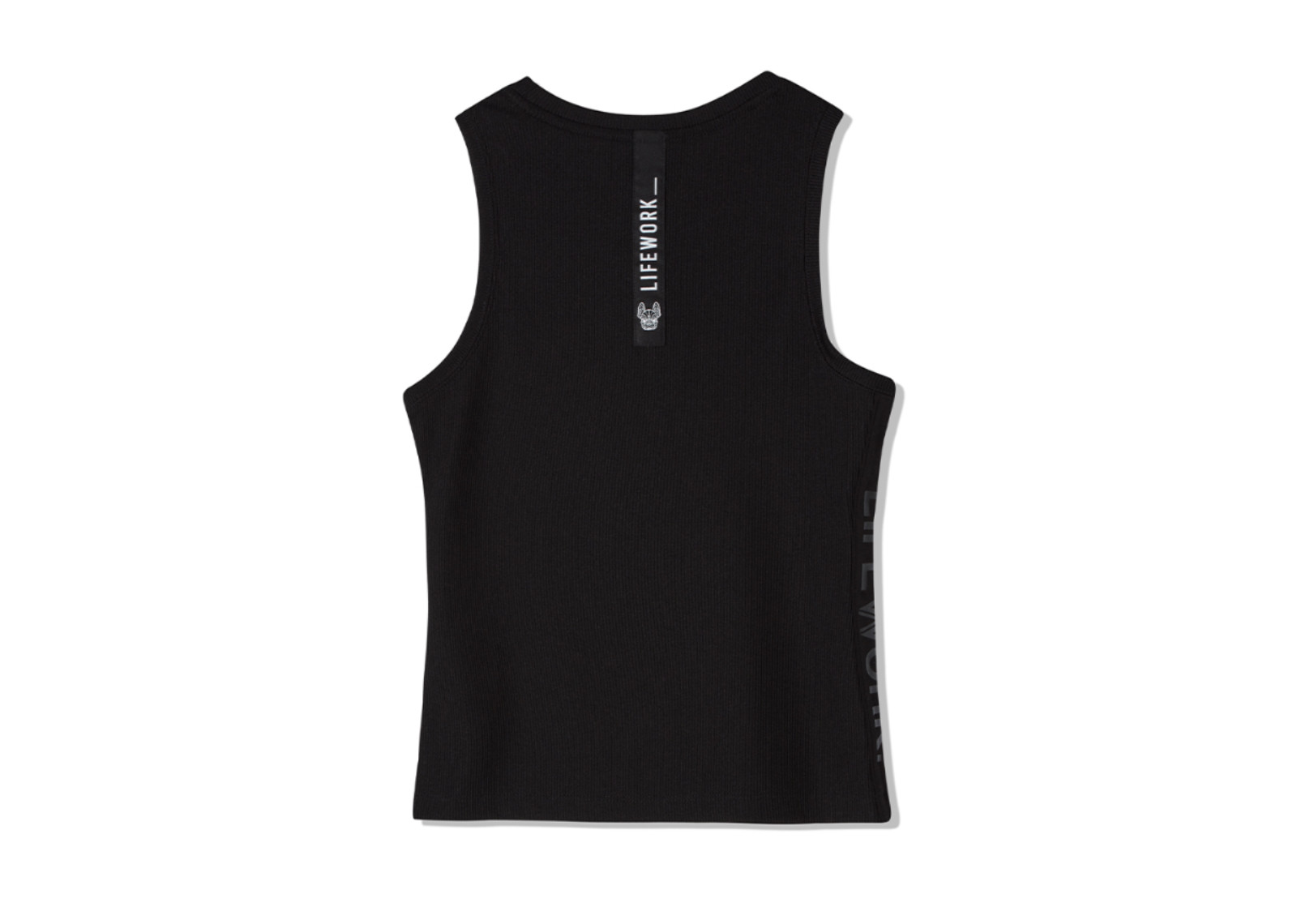 LIFEWORK KOREA BASIC RIBBED SLEEVELEES BLACK W image 2