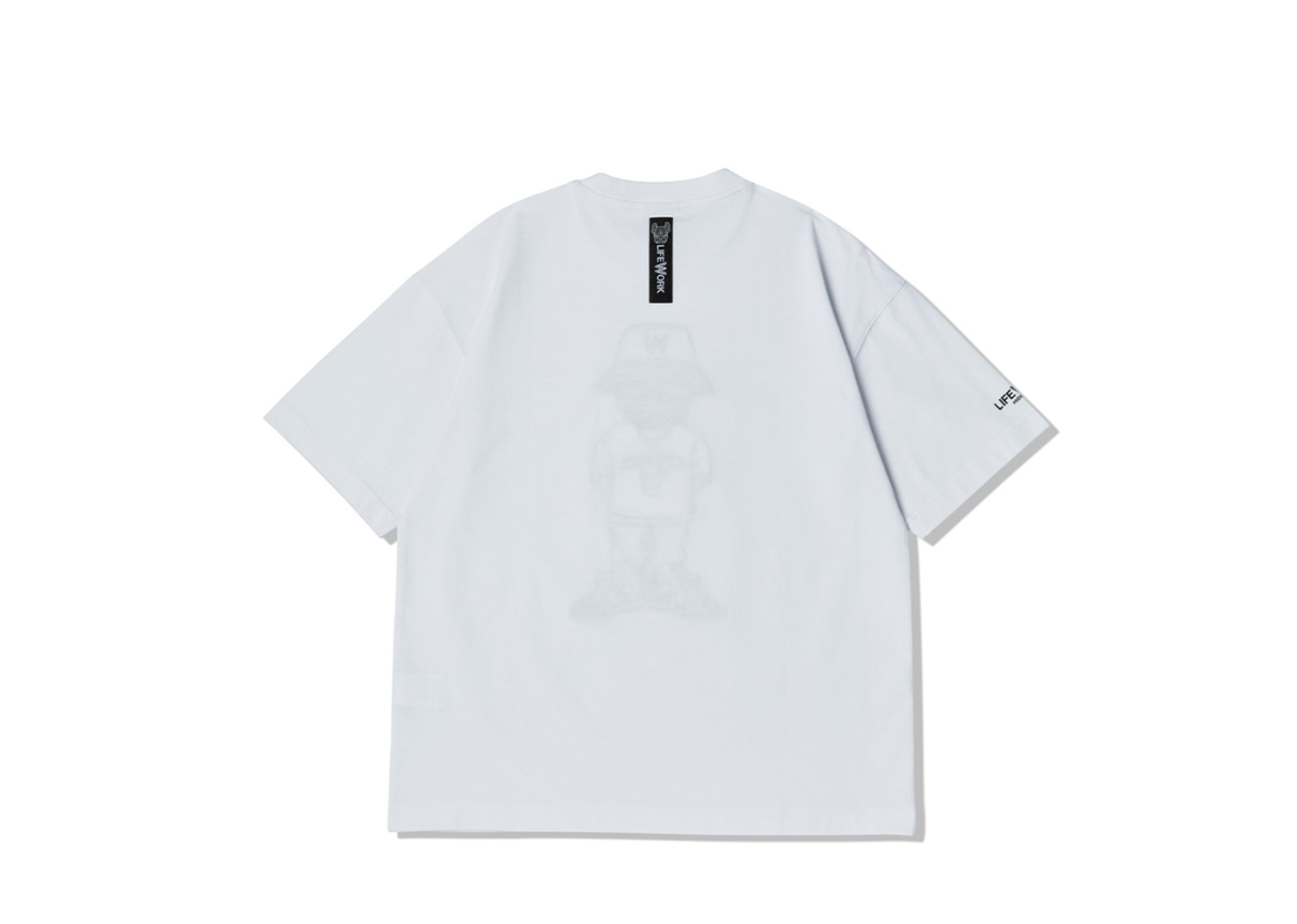 Lifework Korea Hipdok Applique White Tee | Level Up