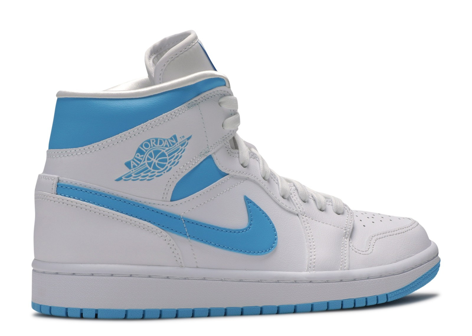 AIR JORDAN 1 MID WHITE UNC (W) image 3