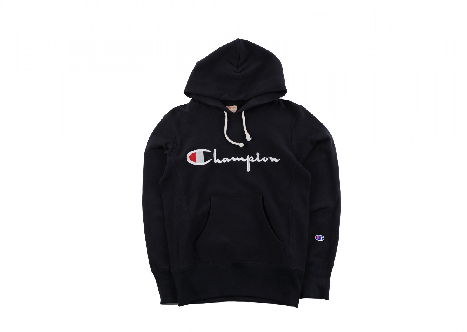 CHAMPION REVERSE WEAVE BLACK HOODIE image 1