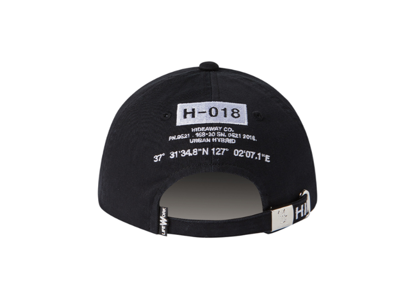 Lifework Korea Logo lettring baseball cap Black image 2