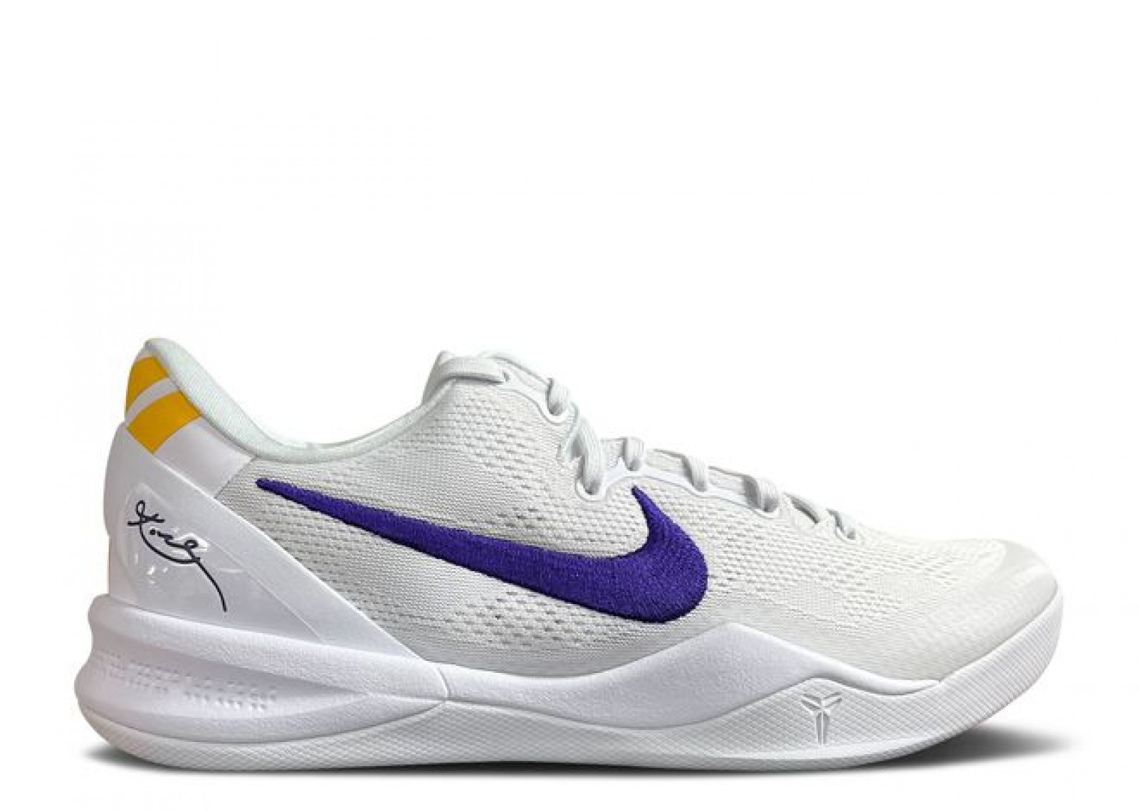 KOBE 8 WHITE COURT PURPLE LAKERS HOME image 1