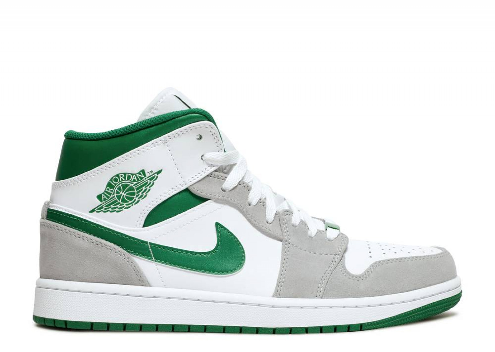 AIR JORDAN 1 MID SE GREY PINE GREEN image 1