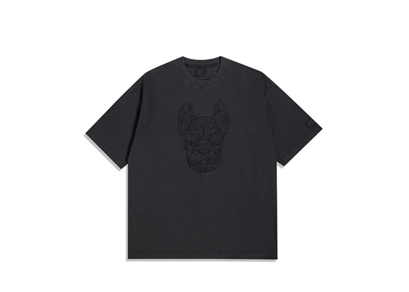 LIFEWORK KOREA PIGMENT EMBROIDERY SHORT SLEEVE BLACK image 1