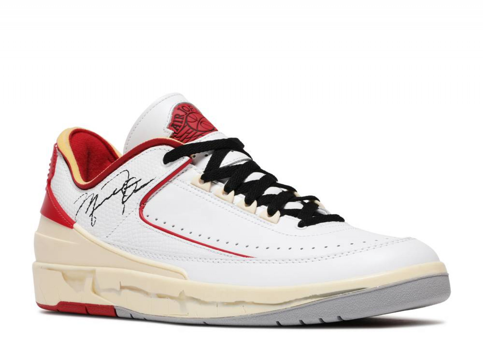 OFF-WHITE X AIR JORDAN 2 RETRO LOW SP WHITE VARSITY RED | Level Up