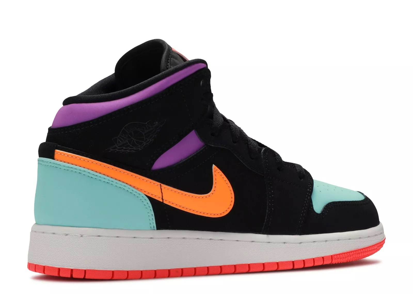 air jordan 1 mid gs black multicolor