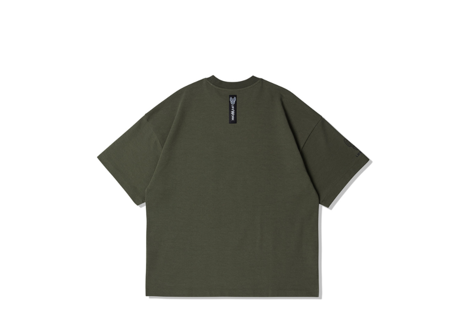 LIFEWORK KOREA BASIC POCKET LABEL SHORT SLEEVE TEE KHAKI | Level Up