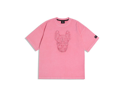 LIFEWORK KOREA PIGMENT EMBROIDERY SHORT SLEEVE PINK